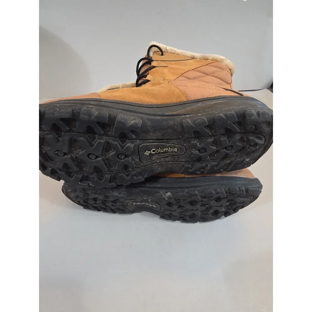 Columbia Boots Womens 10 Brown Ice Maiden II Waterproof Winter Lace Up Insulated